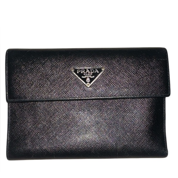 Vintage Prada Tessuto Nero Bi-Fold Wallet - Picture 1 of 8